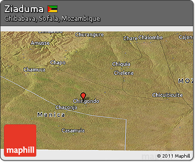 Satellite Panoramic Map of Ziaduma