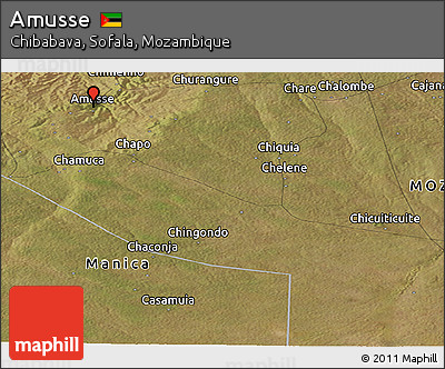 Satellite Panoramic Map of Amusse