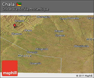Satellite Panoramic Map of Chala