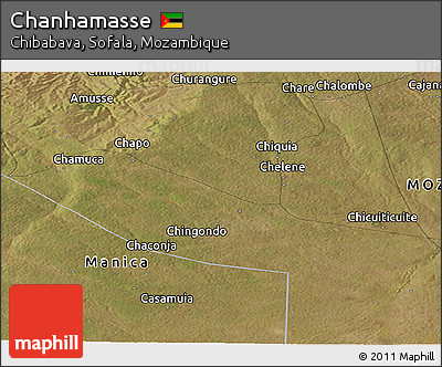 Satellite Panoramic Map of Chanhamasse