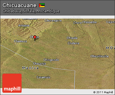 Satellite Panoramic Map of Chicuacuane