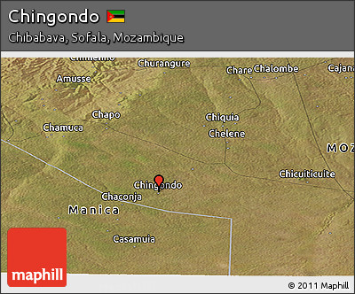 Satellite Panoramic Map of Chingondo