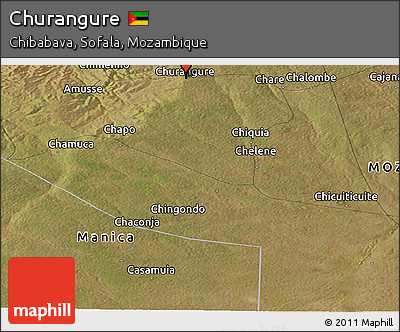Satellite Panoramic Map of Churangure