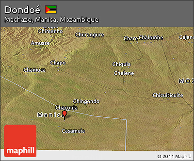 Satellite Panoramic Map of Dondoé