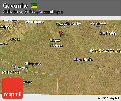 Satellite Panoramic Map of Govunhe