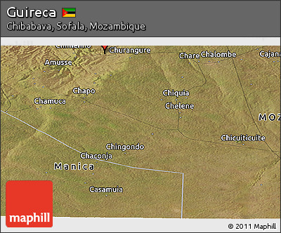 Satellite Panoramic Map of Guireca