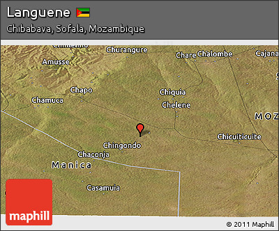 Satellite Panoramic Map of Languene