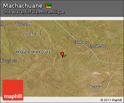 Satellite Panoramic Map of Machachuane