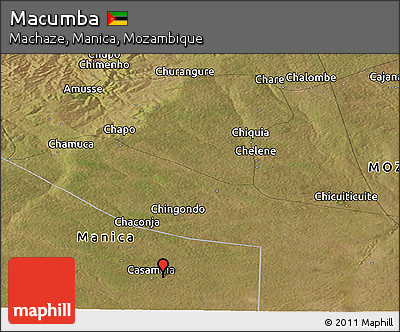 Satellite Panoramic Map of Macumba