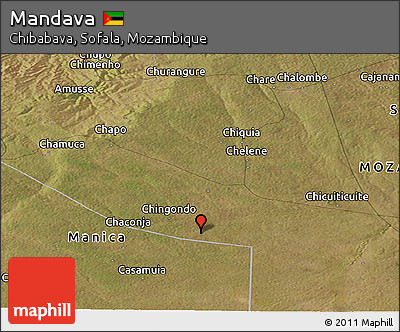 Satellite Panoramic Map of Mandava