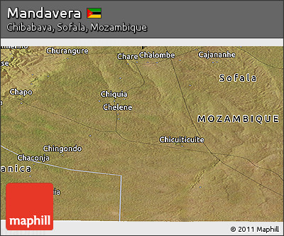 Satellite Panoramic Map of Mandavera