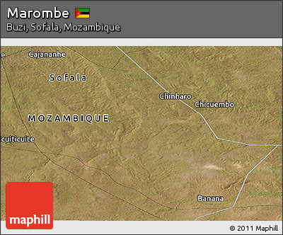 Satellite Panoramic Map of Marombe