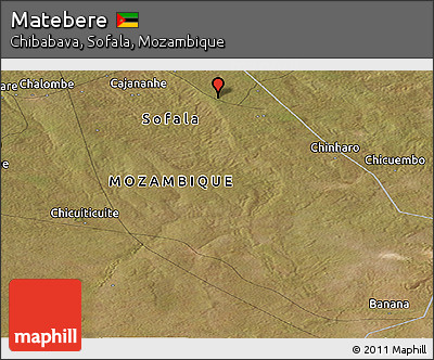 Satellite Panoramic Map of Matebere