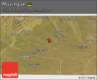 Satellite Panoramic Map of Muvingue