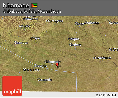 Satellite Panoramic Map of Nhamane