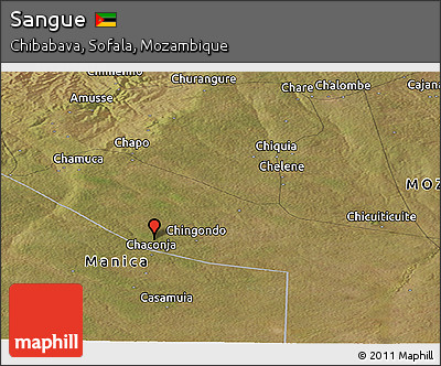 Satellite Panoramic Map of Sangue