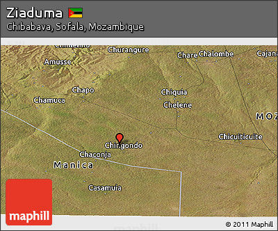 Satellite Panoramic Map of Ziaduma