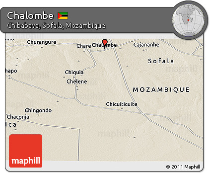 Shaded Relief Panoramic Map of Chalombe