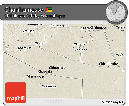 Shaded Relief Panoramic Map of Chanhamasse