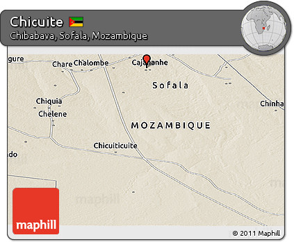 Shaded Relief Panoramic Map of Chicuite