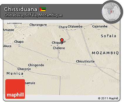 Shaded Relief Panoramic Map of Chissiduana