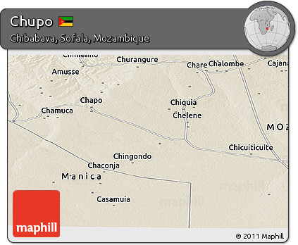 Shaded Relief Panoramic Map of Chupo