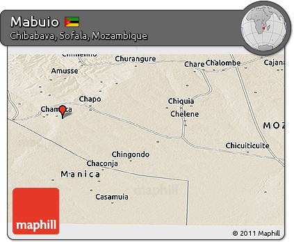 Shaded Relief Panoramic Map of Mabuio