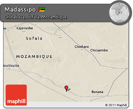 Shaded Relief Panoramic Map of Madassipo