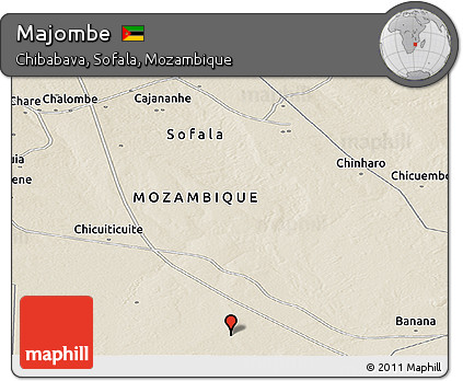 Shaded Relief Panoramic Map of Majombe