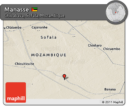 Shaded Relief Panoramic Map of Manasse