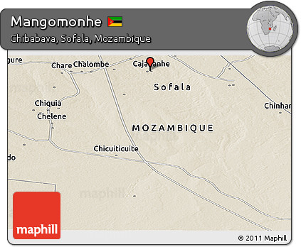 Shaded Relief Panoramic Map of Mangomonhe