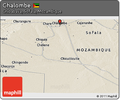 Shaded Relief Panoramic Map of Chalombe