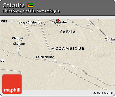 Shaded Relief Panoramic Map of Chicuite