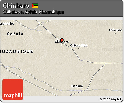 Shaded Relief Panoramic Map of Chinharo