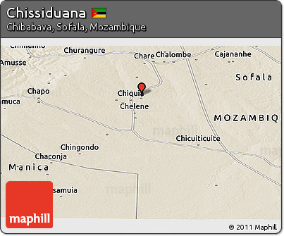 Shaded Relief Panoramic Map of Chissiduana