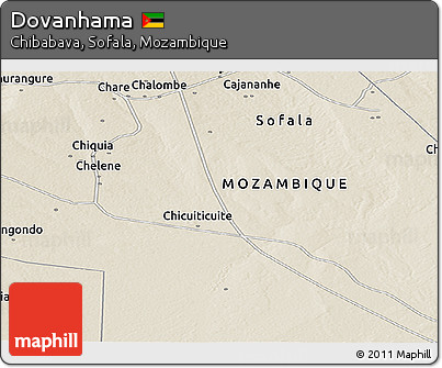 Shaded Relief Panoramic Map of Dovanhama