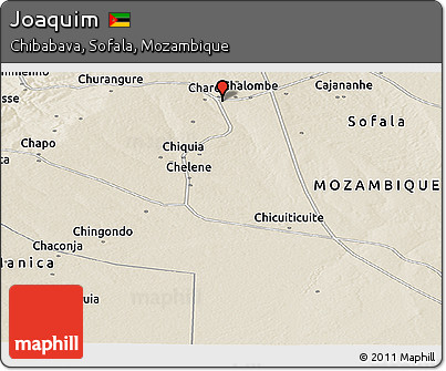 Shaded Relief Panoramic Map of Joaquim