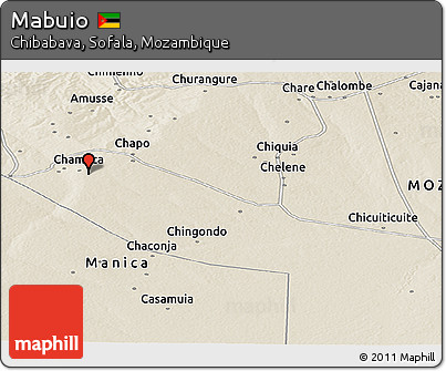 Shaded Relief Panoramic Map of Mabuio