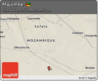 Shaded Relief Panoramic Map of Majombe