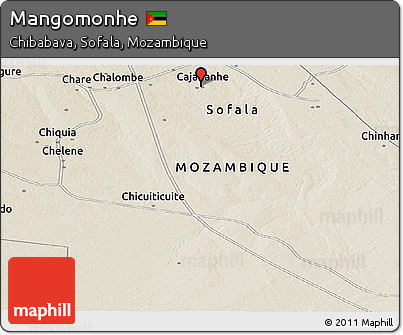 Shaded Relief Panoramic Map of Mangomonhe
