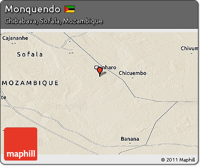 Shaded Relief Panoramic Map of Monquendo