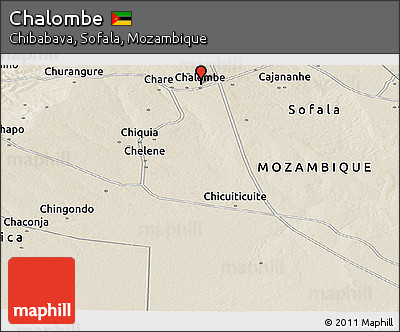 Shaded Relief Panoramic Map of Chalombe
