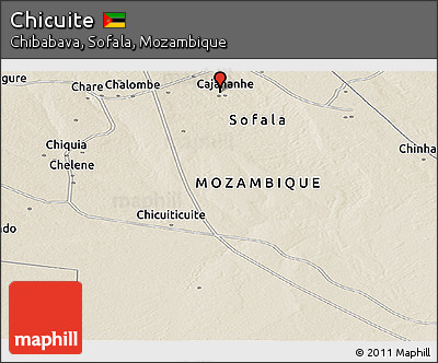 Shaded Relief Panoramic Map of Chicuite
