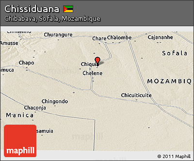 Shaded Relief Panoramic Map of Chissiduana