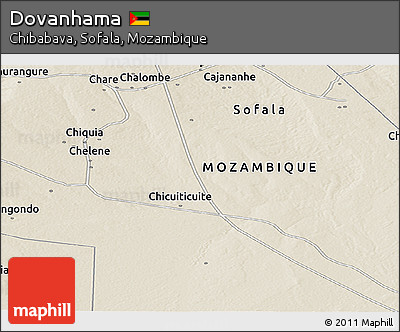 Shaded Relief Panoramic Map of Dovanhama