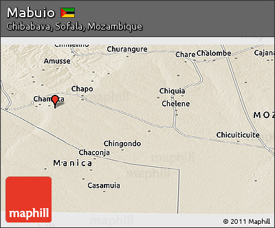 Shaded Relief Panoramic Map of Mabuio