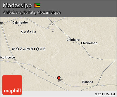 Shaded Relief Panoramic Map of Madassipo