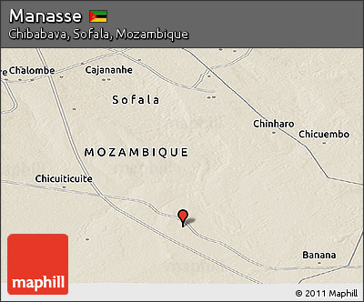 Shaded Relief Panoramic Map of Manasse