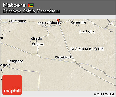 Shaded Relief Panoramic Map of Matoere