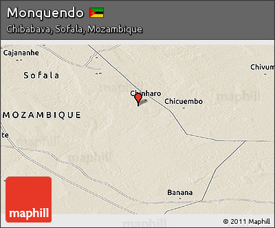 Shaded Relief Panoramic Map of Monquendo